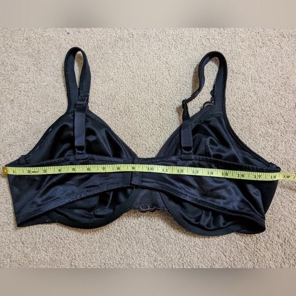 Playtex Bra Black with Gold Stitching 42D - Picture 4 of 8